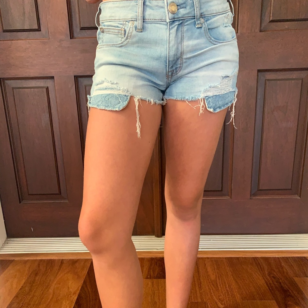 American Eagle ripped jean shorts